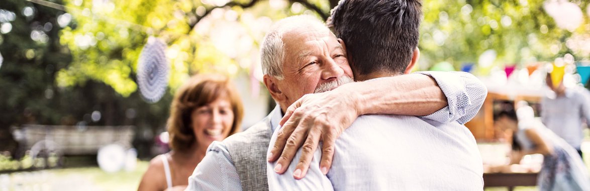 two people hugging